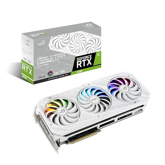 Used Asus Rog Strix Gaming Geforce RTX 3090 24GB OC ROG-STRIX-RTX3090-O24G-White Graphics Card