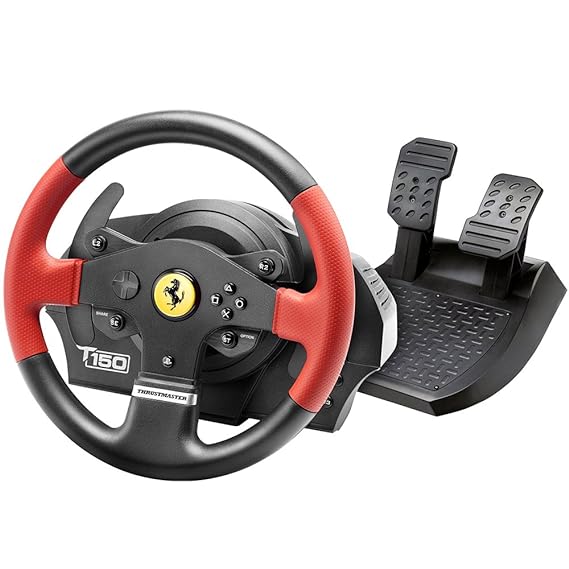 Used  Thrustmaster Ferrari T150 Force Feedback Racing Wheel and Pedal PS4, PS3, PC