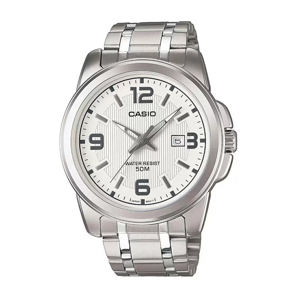 Casio Enticer Silver Analog Dial Men's Watch A552 MTP-1314D-7AVDF