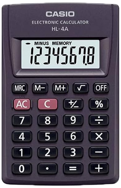 Open Box Unused Casio HL-4A Portable Calculator, Extra Small Size Pack of 12