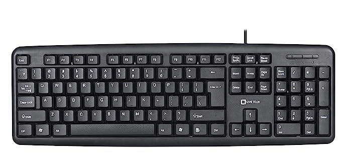 Open Box, Unused Live Tech KB01 USB Wired Keyboard Black pack of 3
