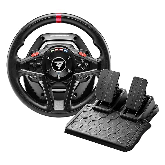 Used Thrustmaster T128 Force Feedback Racing Wheel and Pedal PS5,PS4, PS3, PC