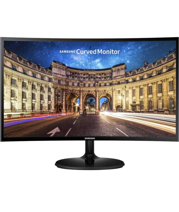 Open Box Unused Samsung 59.8 cm (23.5 inch) Curved LED Backlit Computer Monitor Full HD, VA Panel with VGA, HDMI, Audio Ports LC24F390FHWXXL Black