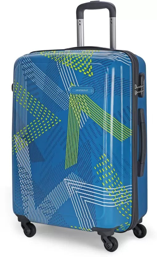 Open Box Unused Aristocrat Large Check-in Suitcase 76 Cm Dual Edge Strolly 75 360° De T Blue