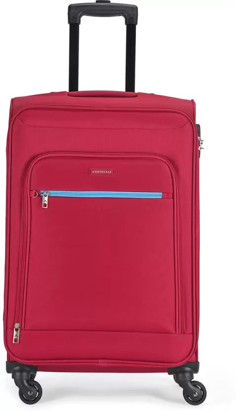Open Box Unused Aristocrat Small Cabin Suitcase 57 Cm Nile 4w Exp Strolly 54 Bright Red