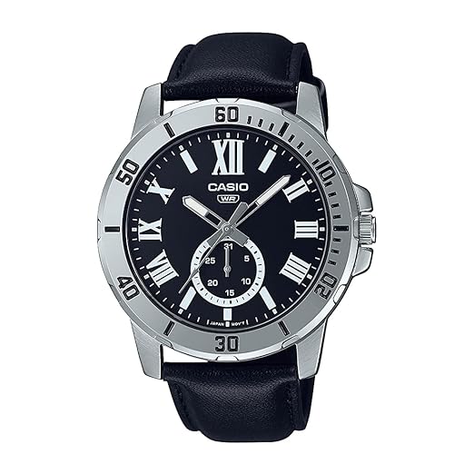 Casio Enticer Men Analog Black Dial Watch A2072 MTP-VD200L-1BUDF