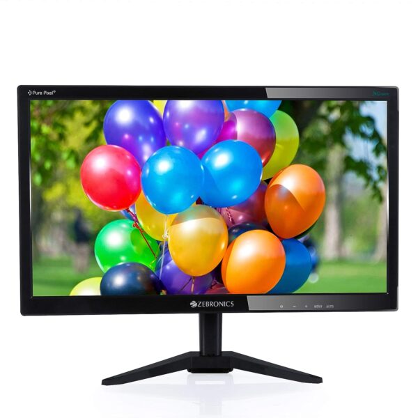 Open Box Unused Zebronics Monitor with Anti Glare, 46.9 cm, Plug and Play, HD, Slim Design, Built-in Power Supply, VGA and Wall Mount A19HD