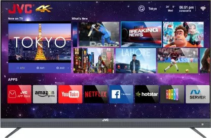 Open Box Unused JVC 140 cm (55 inch) Ultra HD (4K) LED Smart Android Based TV