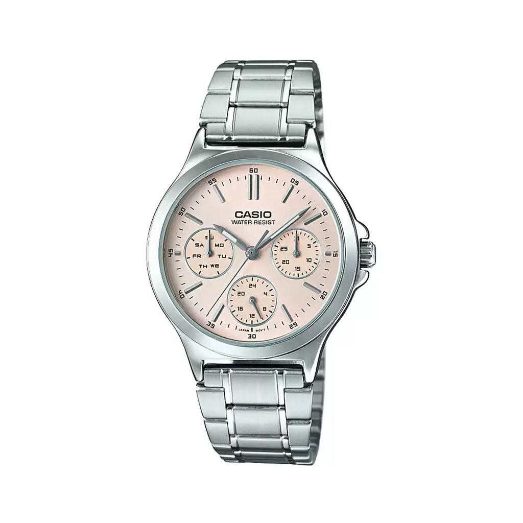 Casio Enticer Silver Multi-Dial Women's Watch A1897 LTP-V300HD-4AUIF