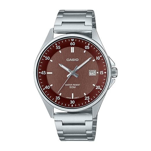 Casio Enticer Men Analog Brown Dial Watch A2102 MTP-E705D-5EVDF