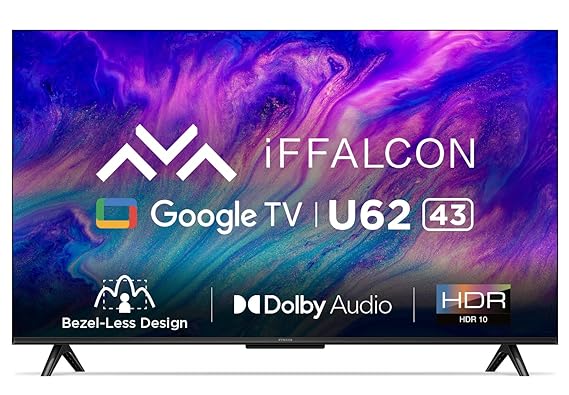 Open Box Unused Iffalcon 108 cm 43 inches 4K Ultra HD Smart LED Google TV iFF43U62 Black