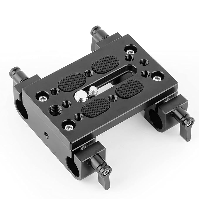 SmallRig Camera Mounting Plate Tripod Mounting Plate with 15mm Rod Clamp Railblock for Rod Support/DSLR Rig Cage 1775