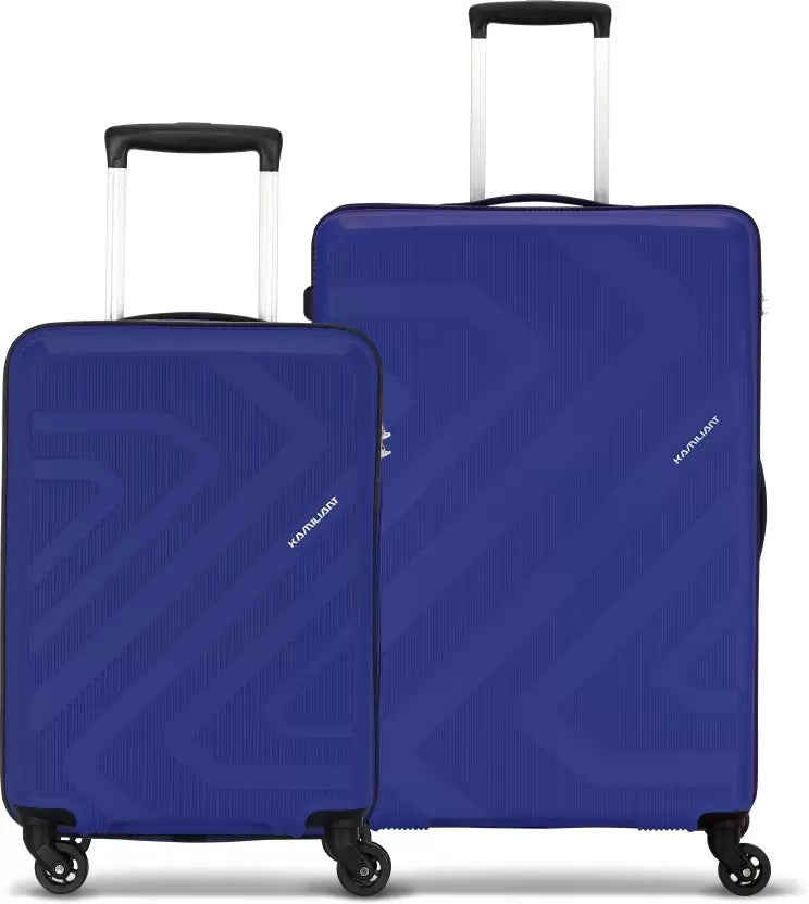 Open Box Unused Kamiliant by American Tourister Hard Body Set of 2 Luggage Kam Kiza Sp2pcset 55/68 R Blue