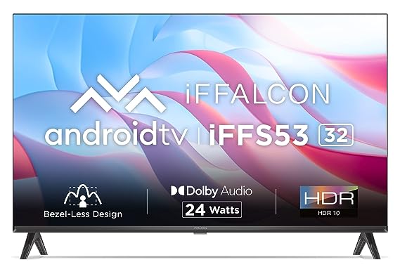 Open Box Unused iFFALCON 80.04 cm (32 inches) Bezel-Less S Series HD Ready Smart Android LED TV iFF32S53 Black