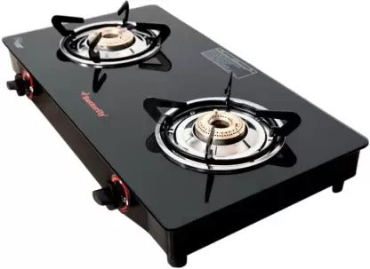 Open Box, Unused Butterfly Rapid 2 Burner Glass Manual Gas Stove