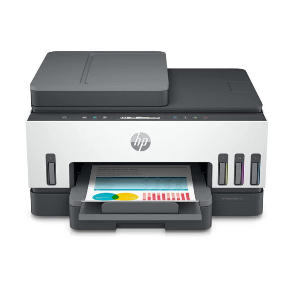 Open Box Unused HP Smart 750 WiFi Duplex Printer with Smart-Guided Button, Print, Scan, Copy, Wireless and ADF