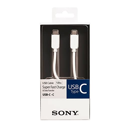 Sony CP-CC100/WC 97713137 USB C-C Charge Cable White Pack of 10