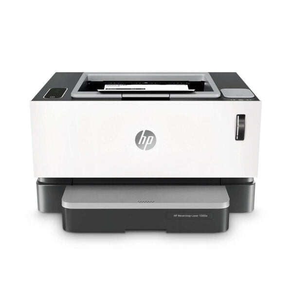 Open Box Unuse HP Neverstop 1000a Premium Laser Printer, 80% Savings on Genuine Cartridge, Self Reloadable with 5X Inbox Yield, Smart Tasks Smart App, Low Emission Clean Air Quality