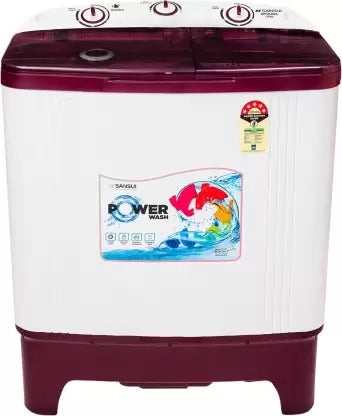Open Box, Unused Sansui 7 kg Semi Automatic Top Load Washing Machine Red, White JSP70S-2024L
