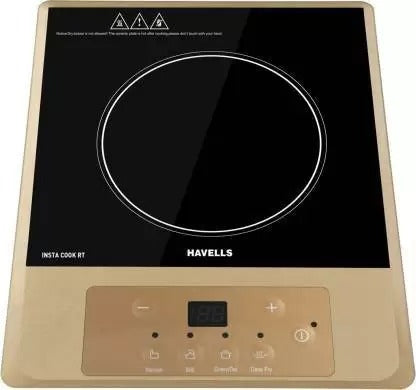 Open Box, Unused Havells Insta Cook RT 1400W Induction Cooktop Gold Push Button