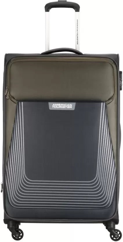 Open Box Unused American Tourister Large Check-in Suitcase 81 Cm Amt Southside Lite Sp 81gry Olv Grey