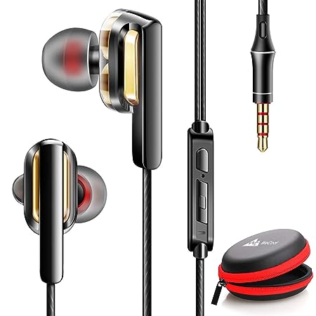 Open Box, Unused WeCool W008 Dual Driver Wired in-Ear Noise Cancelling Earphones