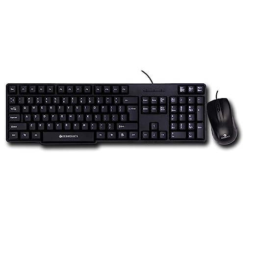 Open Box, Unused Zebronics Wired Keyboard and Mouse Combo with 104 Keys Pack of 3