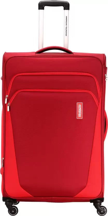 Open Box Unused American Tourister Medium Check-in Suitcase 69 Cm Kansas Spinner 69 Cm Red