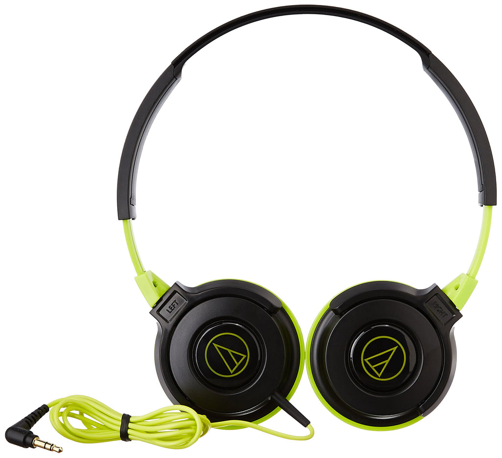 Open Box, Unused Audio-Technica ATH-S100IS-BGR Street Monitoring Portable Headphones With Mic Black/Green