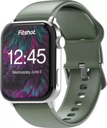 Open Box, Unused Fitshot Crystal 1.8inch AMOLED Display with bluetooth calling 560 nits brightness Smartwatch  (Green
