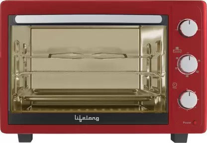 Open Box, Unused Lifelong 20-Litre LLOT20 Oven Toaster Grill OTG Red