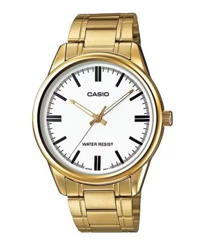 Casio Enticer Men's Analog White Dial Watch A1100 MTP-V005G-7AUFD