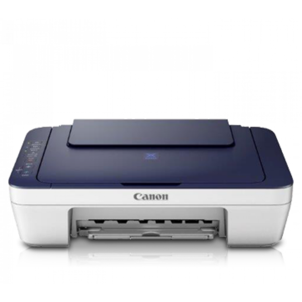 Open Box Unuse Canon Pixma E477 All-in-One Wireless Ink Efficient Colour Printer White/Blue