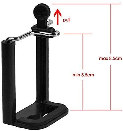 Open Box,Unused HUMBLE Camera Stand Clip Bracket Holder Tripod Monopod Mount Adapter for Mobile Phone - Black