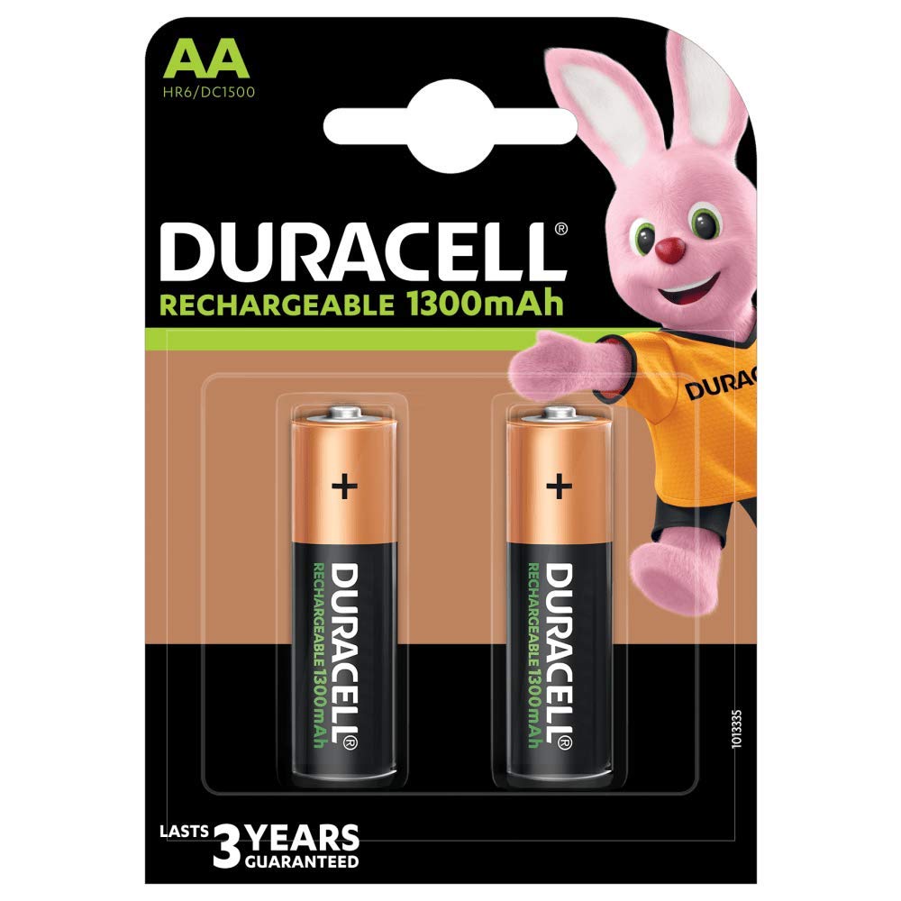 Duracell Rechargeable AA 1300mAh Batteries , Total 2 Cell Pack of 10