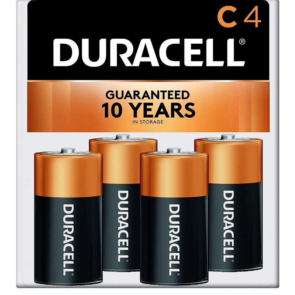 Duracell Coppertop C4 Batteries, Total 4 Cell