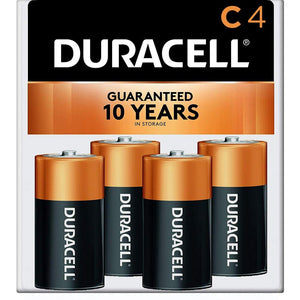 Duracell Coppertop C4 Batteries, Total 4 Cell