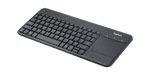 Load image into Gallery viewer, Logitech K400 Plus Wireless Touch Keyboard (Relaxed wireless control of your PC connected TV)
