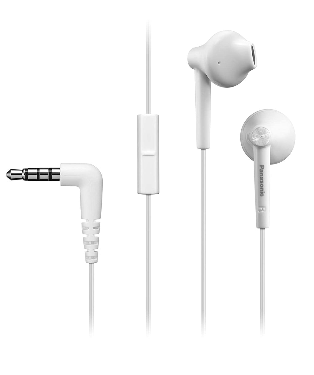 Panasonic Bass Boost Wired in Ear Earphone With Mic White Rp-tcm55e