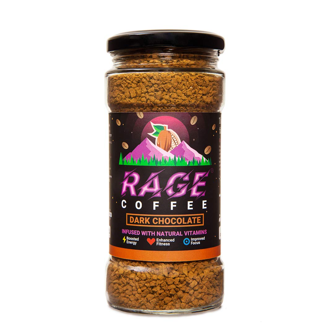 Rage Coffee Dark Chocolate Flavoured Coffee - 100% Premium Arabica Instant Coffee (Cold Coffee) 