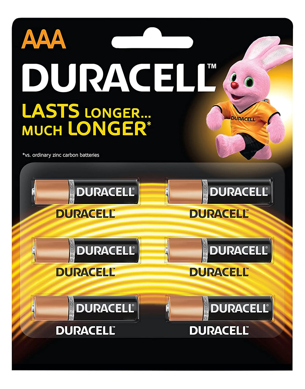 Duracell R 03 AAA Alkaline Long Lasting Batteries, Total 6 Cell