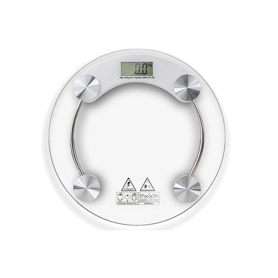 Dr Care Round Shape 8 MM Glass Digital Weighing Scale