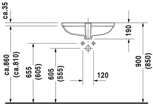 Duravit D-Code Under counter basin  Model No. : 033856