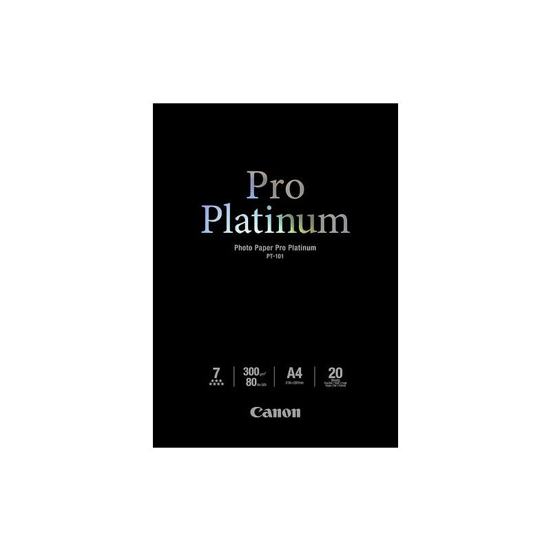Canon PT-101 Pro Platinum Paper Photos 20 Sheets Pack of 4