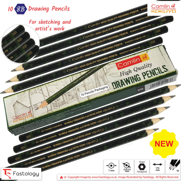 Buy Camlin Charcoal Pencils Assorted pack of 3 grades Online in India
