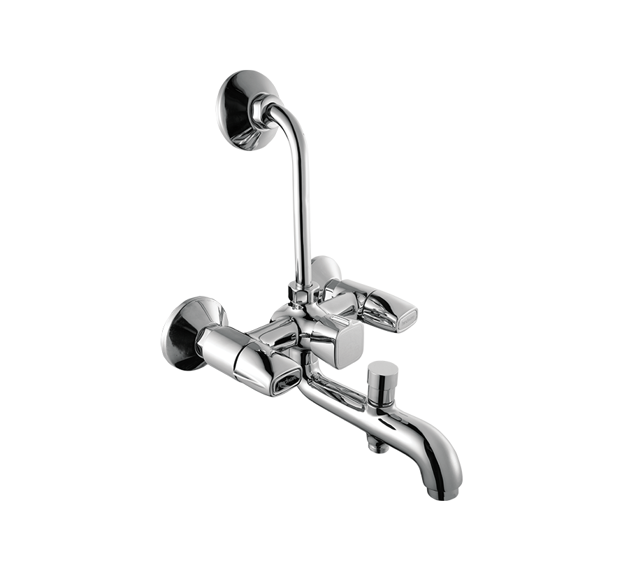 Hindware Cedar Woll Mixer 3 in l with  Provision for Both Overhead  Shower & Hand Shower with  115 mm Long Bend Pipe (F720022)