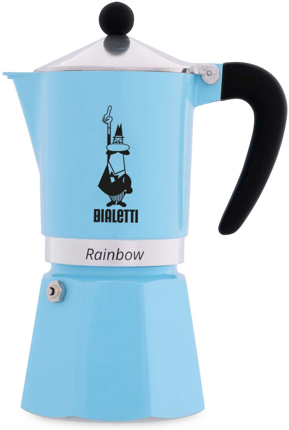 Bialetti Rainbow Espresso Maker 6 Cup Light Blue