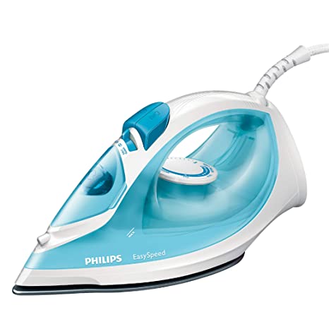 Philips Easy Speed Steam Iron With Ceramic Soleplate Blue Free Size
