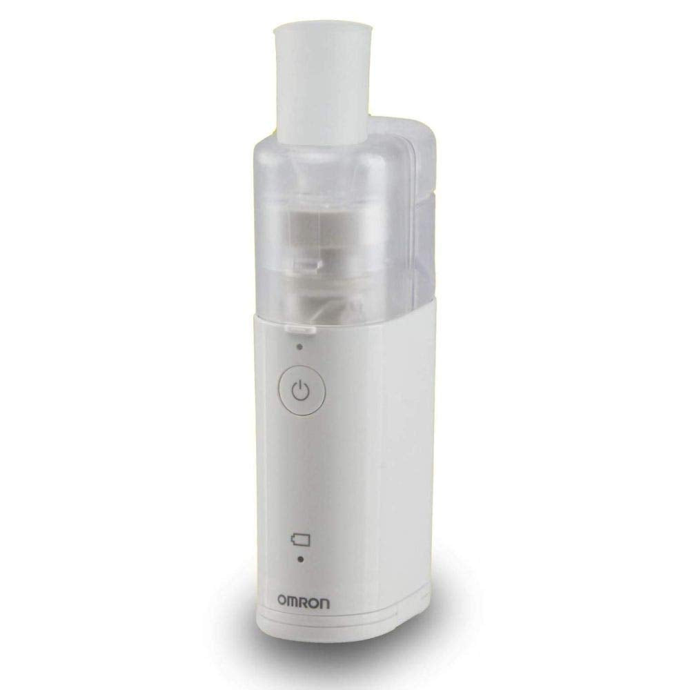 Omron Nebulizer Microair U-200 Portable Pocket Sized 360 Degree Silent Mesh Nebulizer (White) 8450