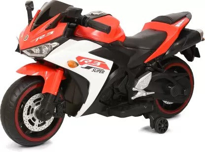 Open Box, Unused Tector Big R3 Style 2.4Ghz RideOn Remote Control Bike with Hand Acceleration Bike Battery Operated Ride On Red